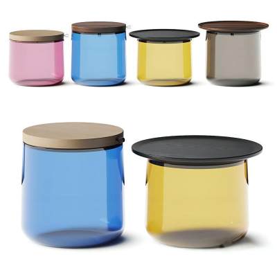 现代玻璃茶几-9